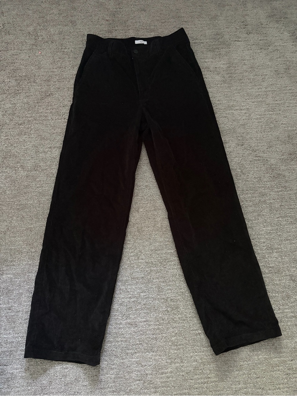 TNA Black Wide-Leg Corduroy Pants
